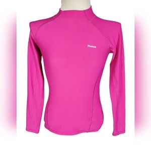 Reebok Womens Jacket Sz XS Pink Zipper Pocket Logo